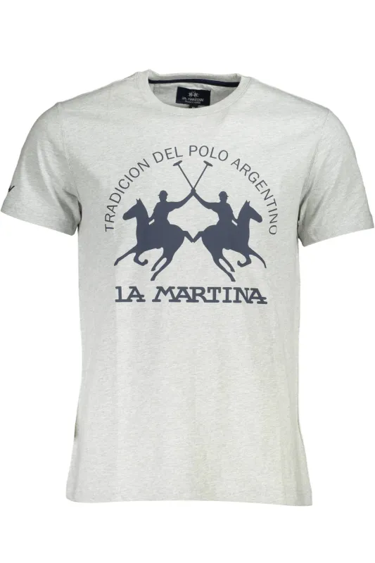 LA MARTINA SHORT SLEEVE T-SHIRT MEN GREY sold by Siebentaschen