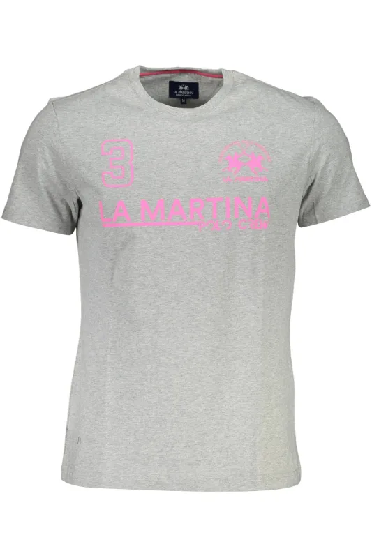 LA MARTINA SHORT SLEEVE T-SHIRT MEN GREY sold by Siebentaschen