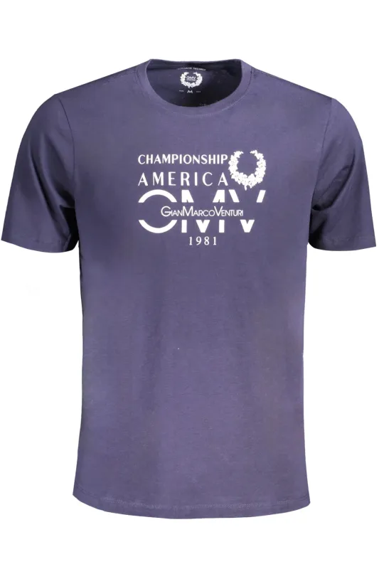 GIAN MARCO VENTURI MEN S SHORT SLEEVED T-SHIRT BLUE sold by Siebentaschen