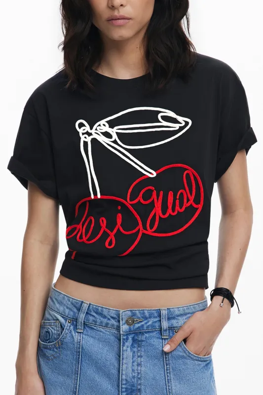 DESIGUAL WOMEN S SHORT-SLEEVE T-SHIRT BLACK sold by Siebentaschen