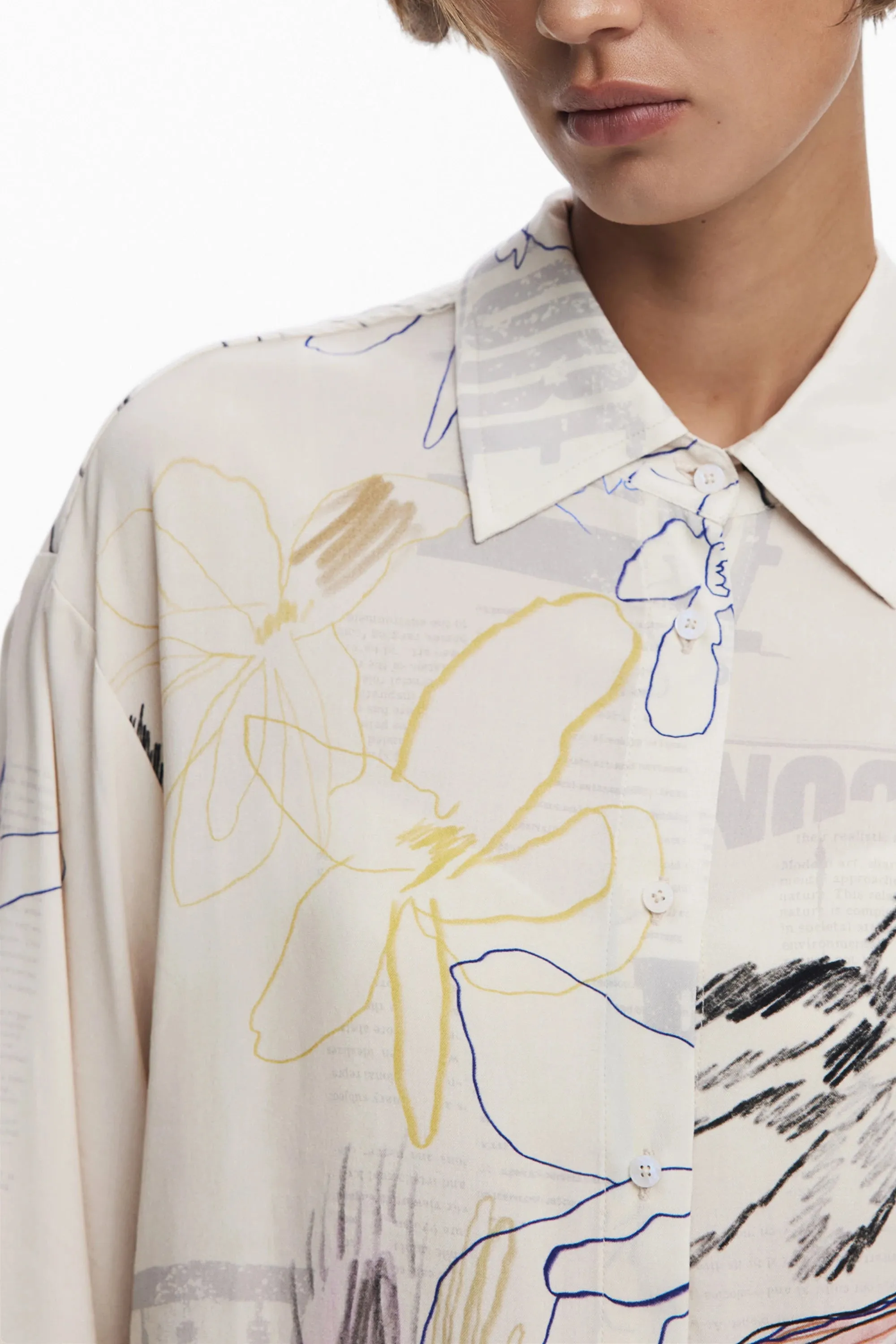 DESIGUAL WOMEN S LONG-SLEEVED SHIRT WHITE sold by Siebentaschen product image thumbnail 3