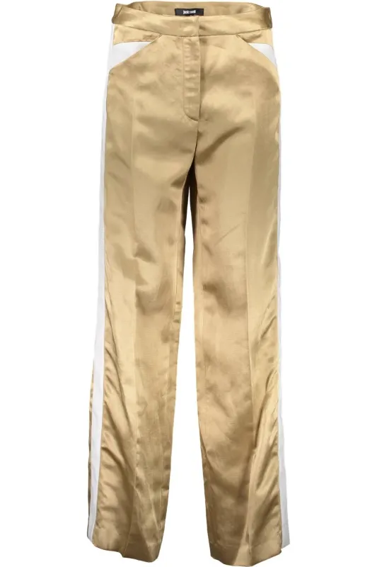 JUST CAVALLI WOMAN GOLD TROUSERS sold by Siebentaschen