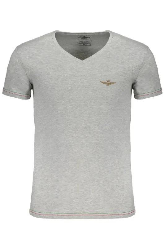ERONAUTICA MILITARE MEN S GRAY SHORT SLEEVE T-SHIRT made by Aeronautica Militare