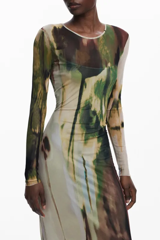 DESIGUAL WOMEN S LONG DRESS GREEN sold by Siebentaschen