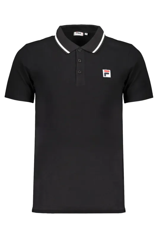 FILA MEN S BLACK SHORT SLEEVED POLO SHIRT made by Fila