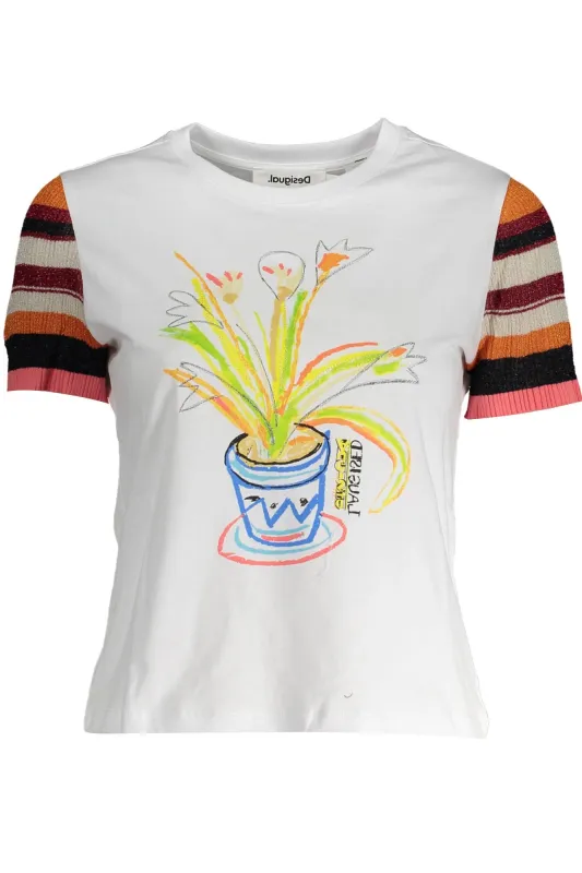 DESIGUAL SHORT SLEEVE T-SHIRT WOMEN WHITE sold by Siebentaschen
