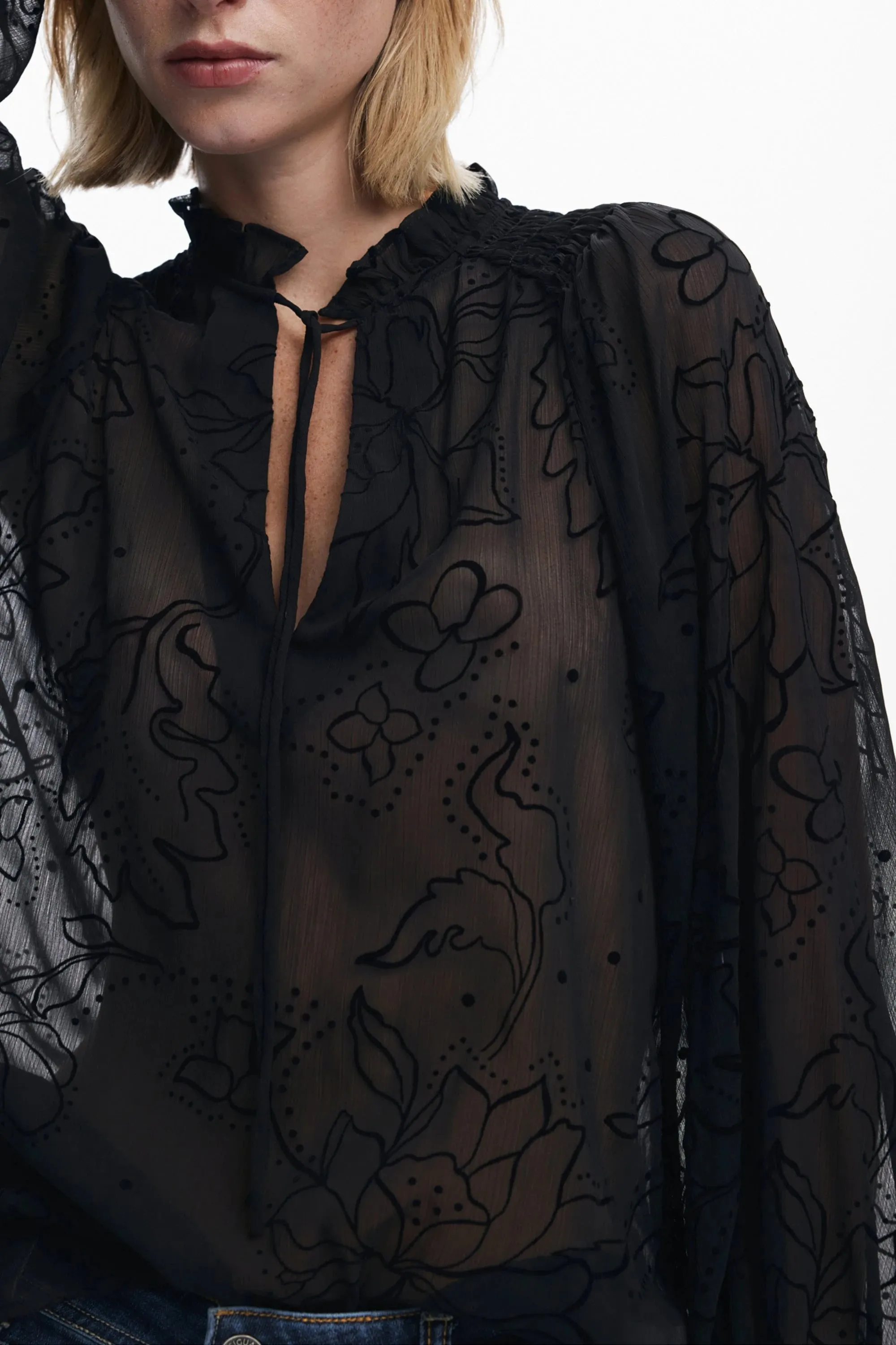 DESIGUAL WOMEN S LONG-SLEEVED SHIRT, BLACK sold by Siebentaschen product image thumbnail 3