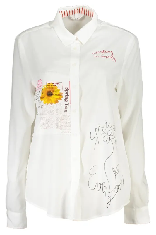 DESIGUAL LONG SLEEVE SHIRT WOMEN WHITE sold by Siebentaschen