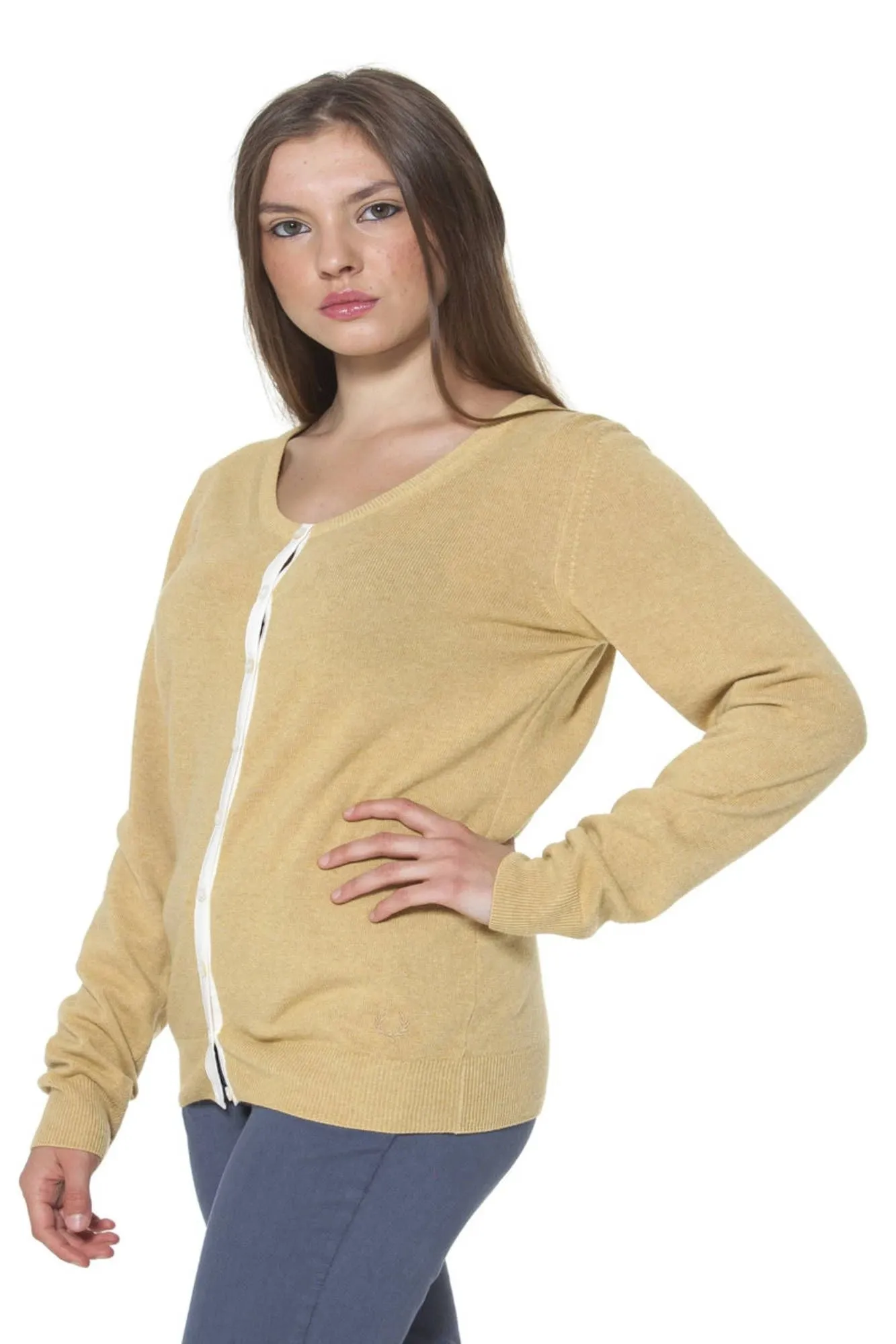 FRED PERRY YELLOW WOMAN CARDIGAN sold by Siebentaschen product image thumbnail 2