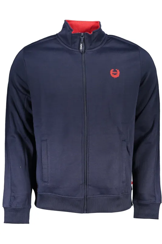 GIAN MARCO VENTURI MEN S BLUE ZIP SWEATSHIRT sold by Siebentaschen