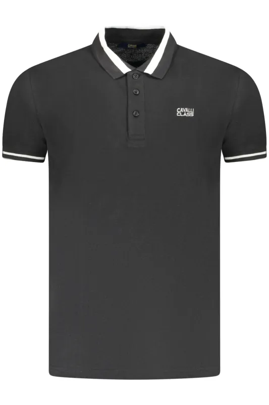 CAVALLI CLASS POLO SHORT SLEEVE MEN BLACK sold by Siebentaschen