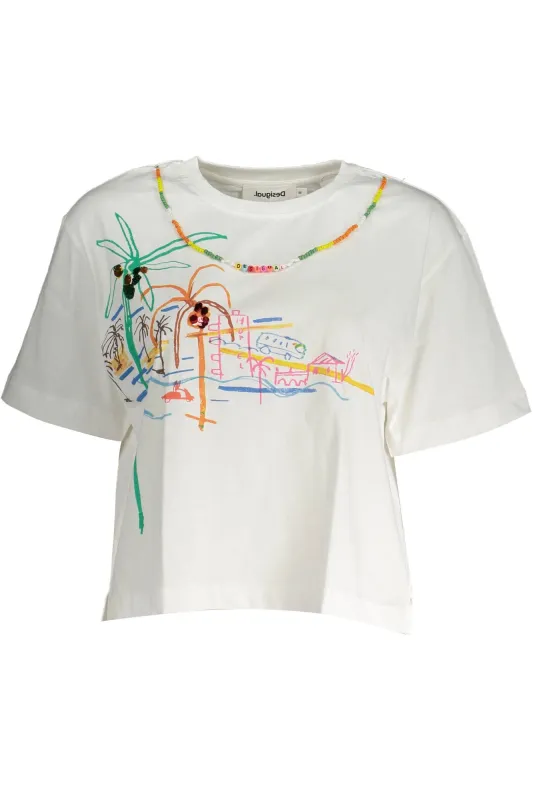 DESIGUAL WOMEN S SHORT SLEEVE T-SHIRT WHITE sold by Siebentaschen