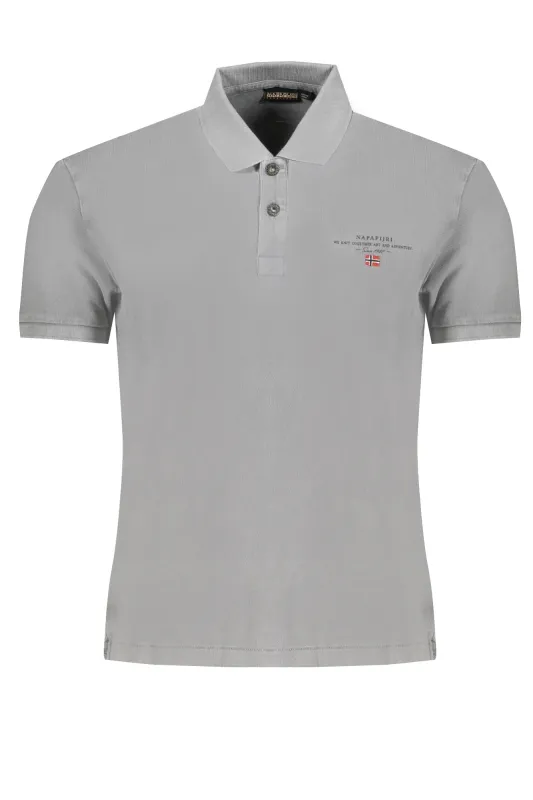 NAPAPIJRI MEN S GRAY SHORT SLEEVED POLO SHIRT sold by Siebentaschen