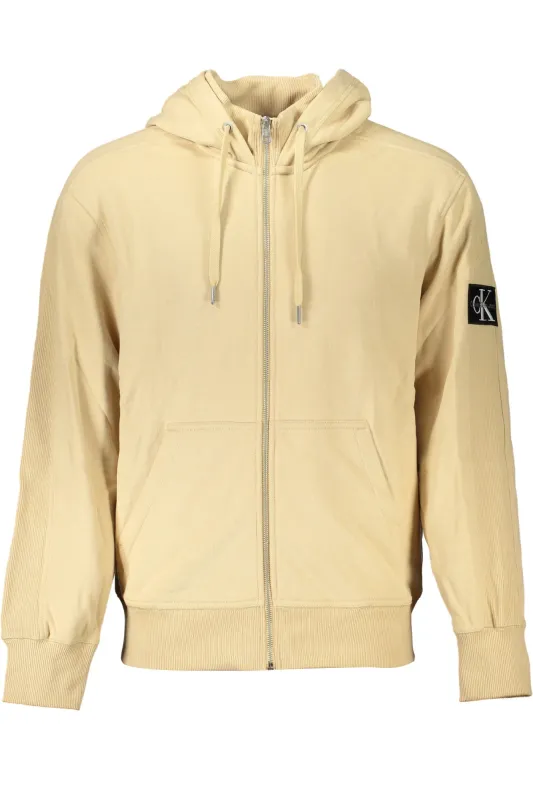 CALVIN KLEIN MEN S BEIGE ZIP SWEATSHIRT sold by Siebentaschen