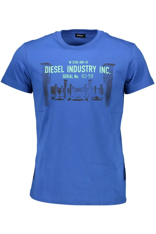DIESEL MEN S SHORT SLEEVE T-SHIRT BLUE sold by Siebentaschen