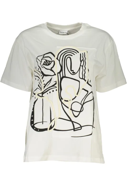 DESIGUAL WOMEN S SHORT SLEEVE T-SHIRT WHITE sold by Siebentaschen