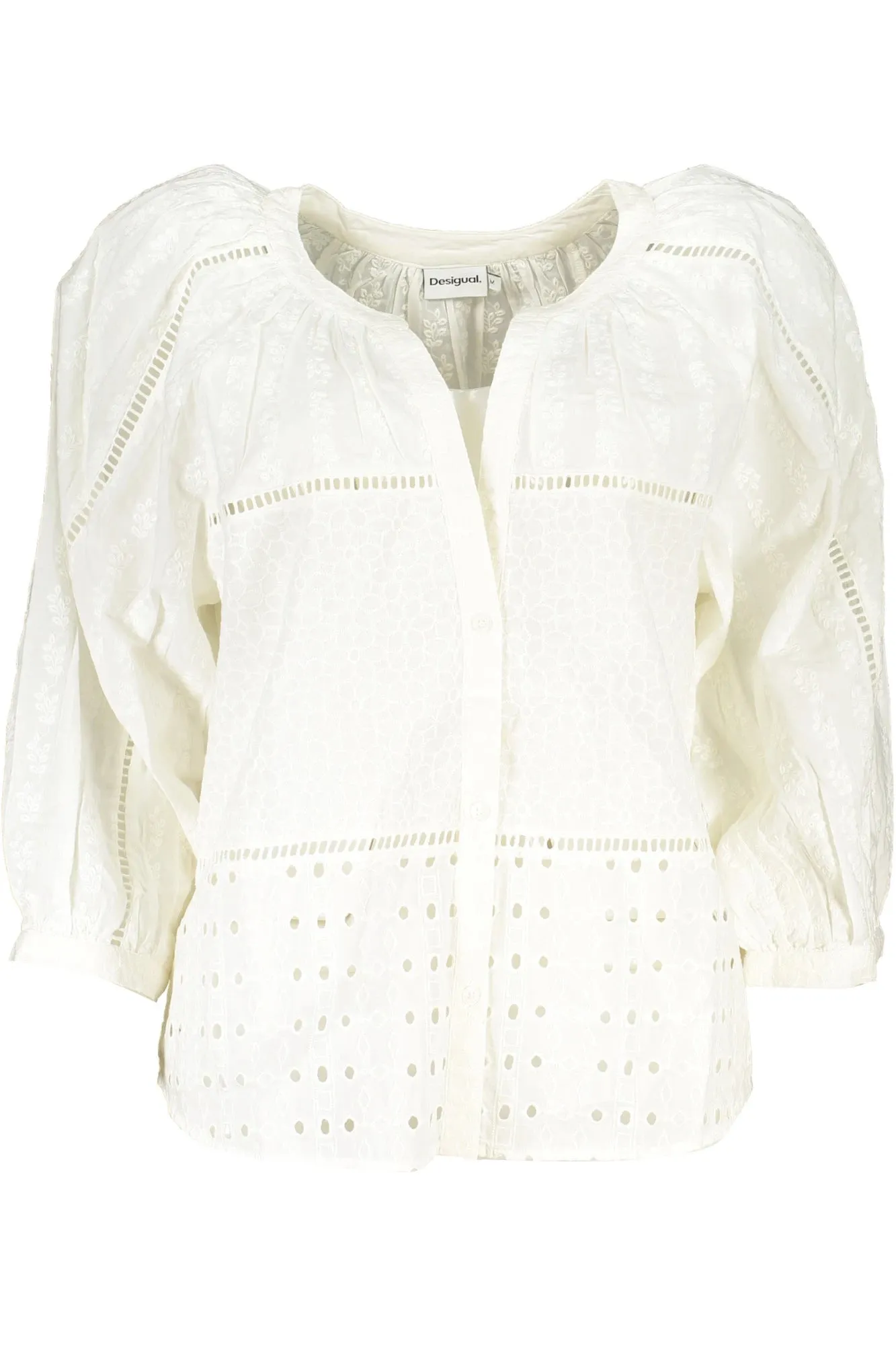 DESIGUAL WOMEN S LONG SLEEVE SHIRT WHITE sold by Siebentaschen