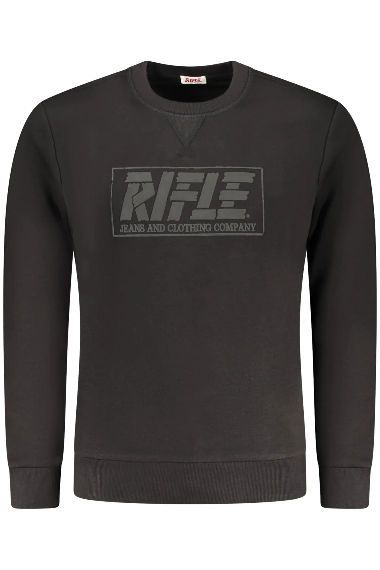 RIFLE MEN S BLACK ZIP-UP SWEATSHIRT sold by Siebentaschen