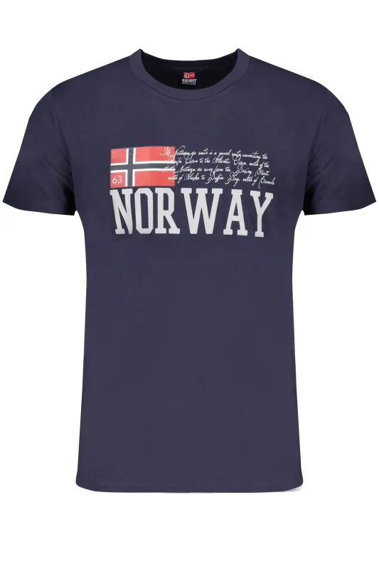 NORWAY 1963 MEN S SHORT SLEEVE T-SHIRT BLUE made by Siebentaschen
