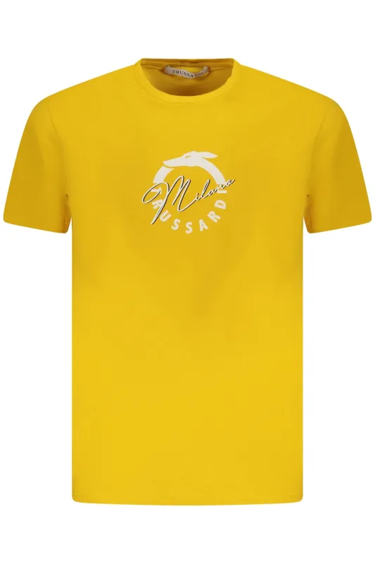 TRUSSARDI SHORT SLEEVE T-SHIRT MEN YELLOW made by Trussardi