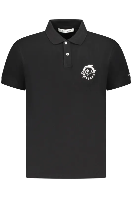 TRUSSARDI MEN S SHORT SLEEVE POLO BLACK sold by Siebentaschen