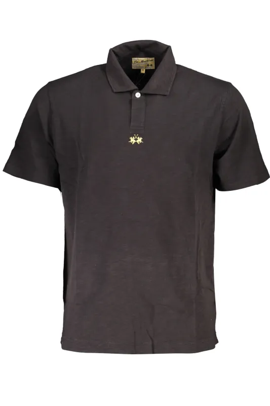 LA MARTINA MEN S BLACK SHORT SLEEVED POLO SHIRT sold by Siebentaschen