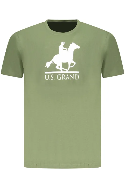 US GRAND MEN S SHORT-SLEEVED GREEN T-SHIRT sold by Siebentaschen