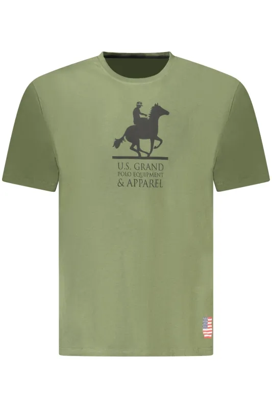 US GRAND MEN S SHORT-SLEEVED GREEN T-SHIRT sold by Siebentaschen