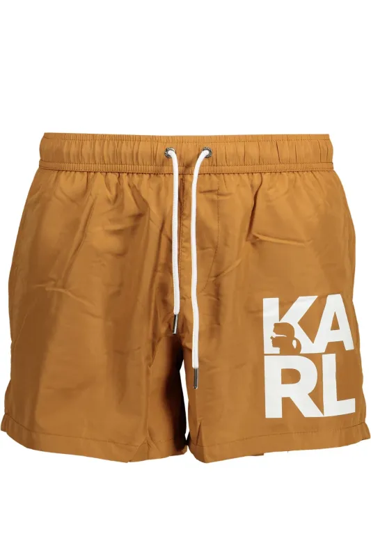 KARL LAGERFELD BEACHWEAR SWIMSUIT PARTS UNDER MAN BROWN sold by Siebentaschen