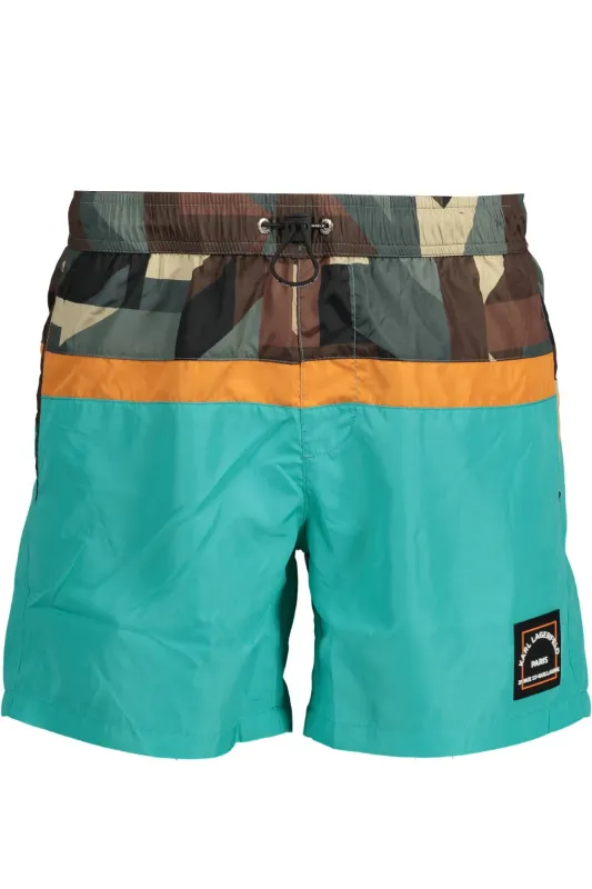 KARL LAGERFELD BEACHWEAR SWIMSUIT PARTS UNDER MAN GREEN sold by Siebentaschen