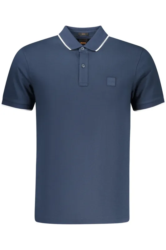 BOSS MEN S SHORT-SLEEVE POLO SHIRT, BLUE made by Hugo Boss