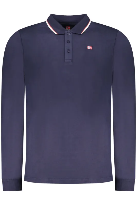 NORWAY 1963 MEN S LONG-SLEEVED POLO SHIRT, BLUE sold by Siebentaschen