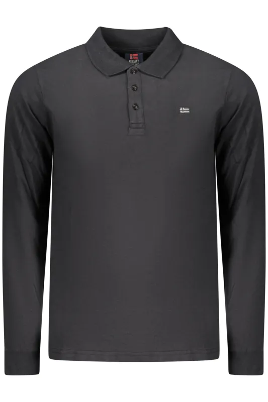 NORWAY 1963 MEN S LONG-SLEEVED POLO SHIRT, BLACK sold by Siebentaschen