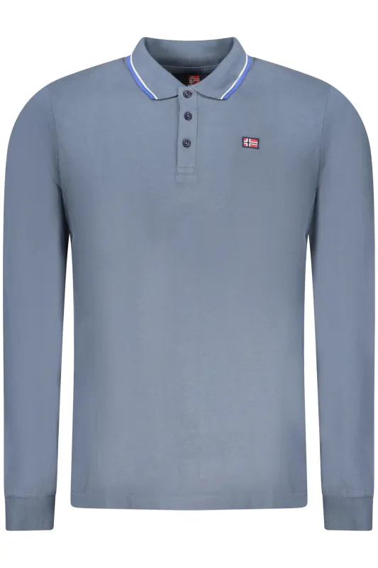 NORWAY 1963 MEN S LONG-SLEEVED POLO SHIRT, BLUE sold by Siebentaschen