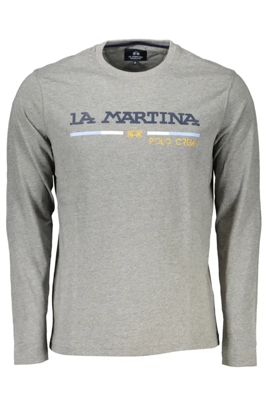 LA MARTINA MEN S LONG SLEEVE T-SHIRT GRAY sold by Siebentaschen