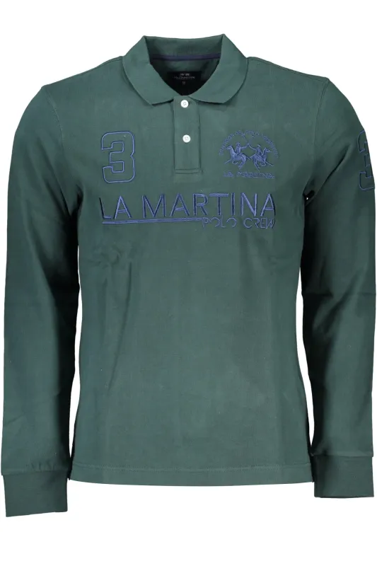LA MARTINA GREEN MEN S LONG SLEEVE POLO SHIRT sold by Siebentaschen