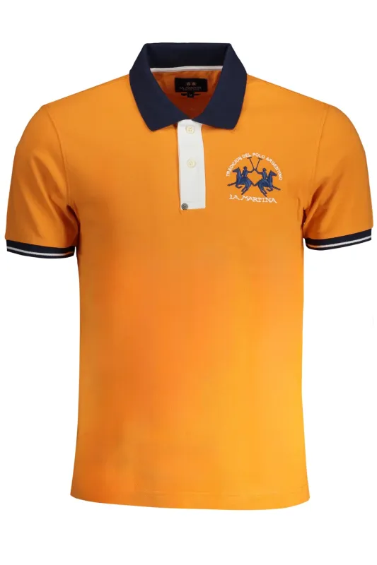 LA MARTINA MEN S ORANGE SHORT SLEEVED POLO SHIRT sold by Siebentaschen