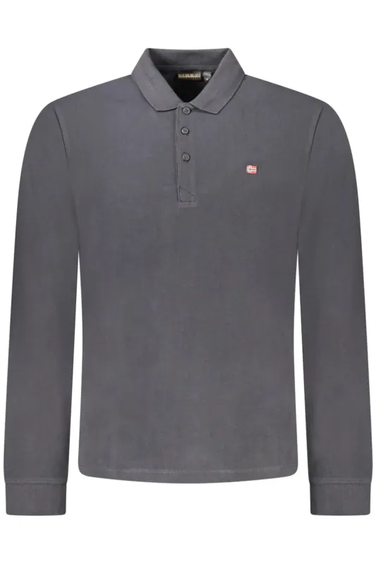 NAPAPIJRI MEN S LONG-SLEEVED POLO SHIRT BLACK sold by Siebentaschen