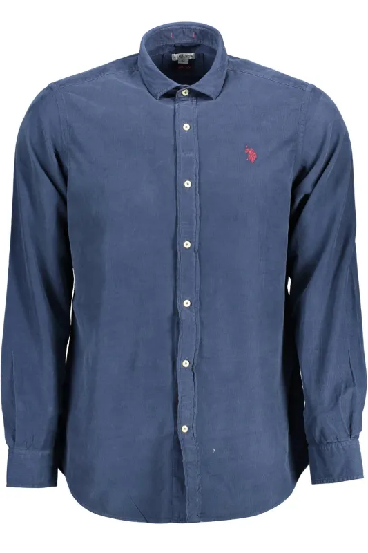 US POLO SHIRT LONG SLEEVE MEN BLUE sold by Siebentaschen