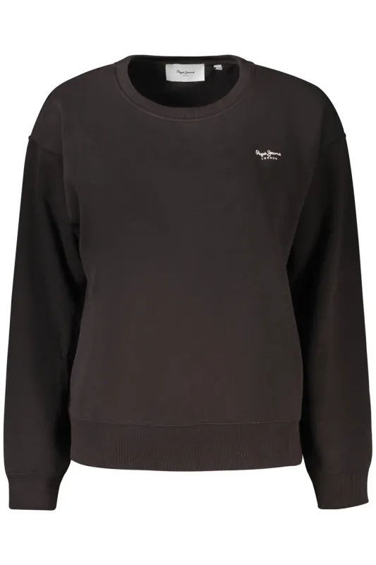 PEPE JEANS WOMEN S BLACK ZIP-UP SWEATSHIRT sold by Siebentaschen