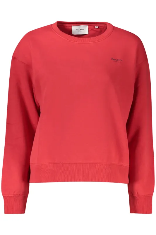 PEPE JEANS WOMEN S RED ZIP-UP SWEATSHIRT made by Pepe Jeans