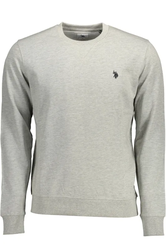 US POLO SWEATSHIRT WITHOUT ZIP MAN GRAY made by Siebentaschen