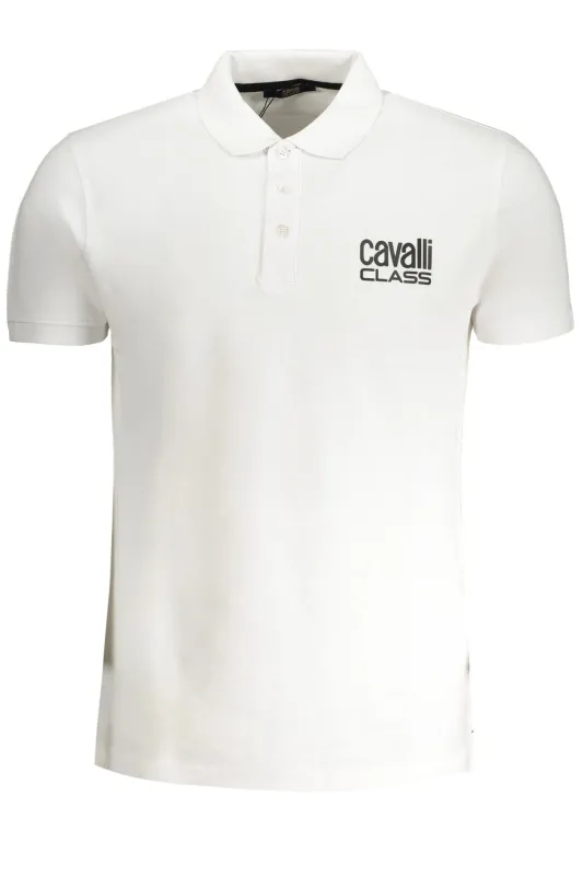 CAVALLI CLASS MEN S WHITE SHORT SLEEVED POLO SHIRT sold by Siebentaschen