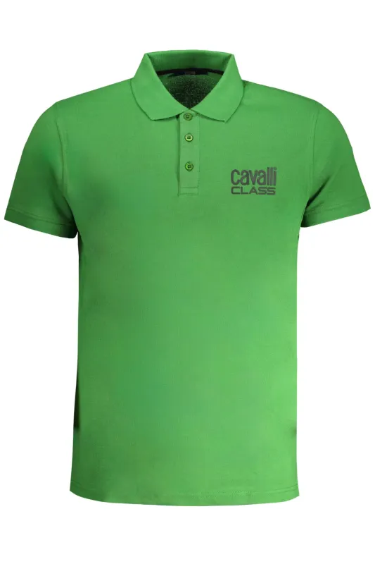 CAVALLI CLASS MEN S GREEN SHORT SLEEVED POLO SHIRT sold by Siebentaschen