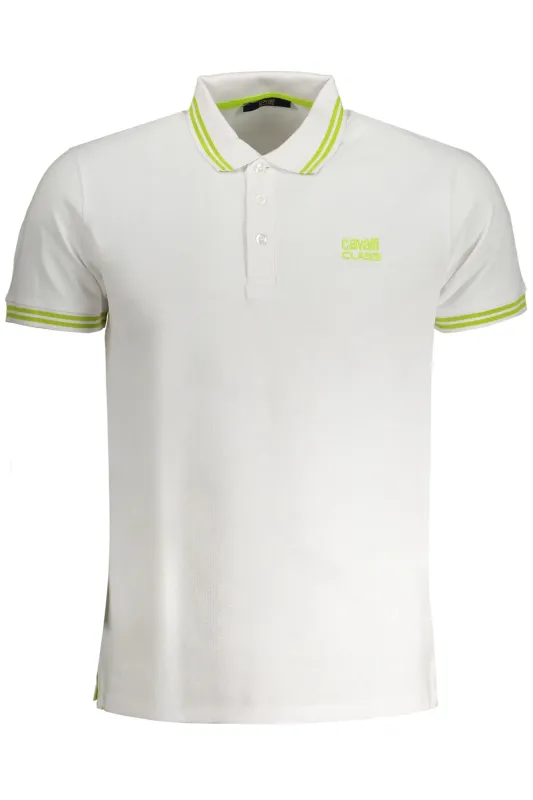 CAVALLI CLASS MEN S WHITE SHORT SLEEVED POLO SHIRT sold by Siebentaschen