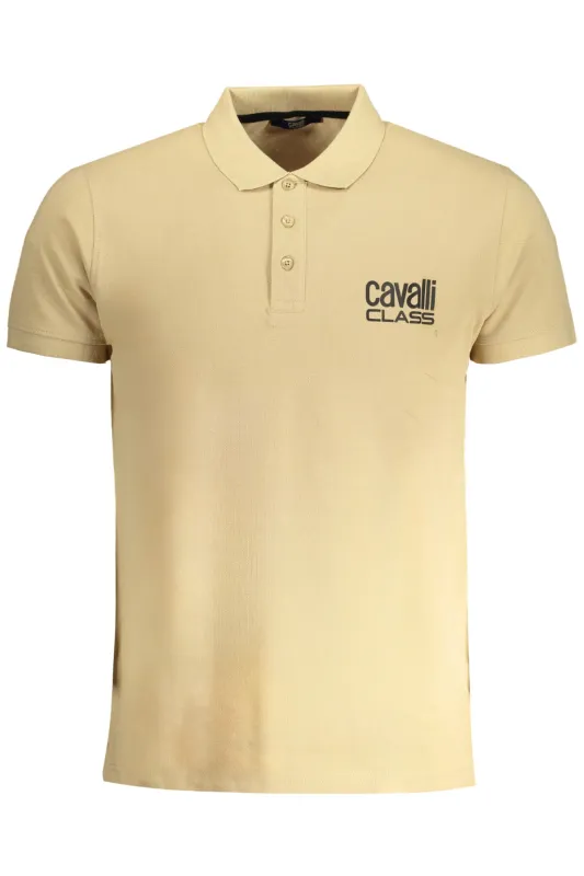 CAVALLI CLASS MEN S SHORT SLEEVED POLO SHIRT BEIGE sold by Siebentaschen