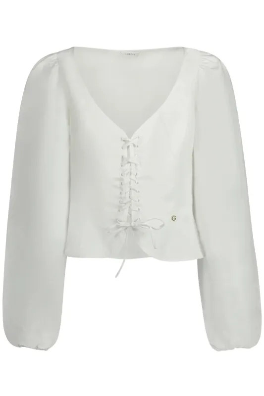 GUESS JEANS LONG SLEEVE SHIRT WOMEN WHITE sold by Siebentaschen