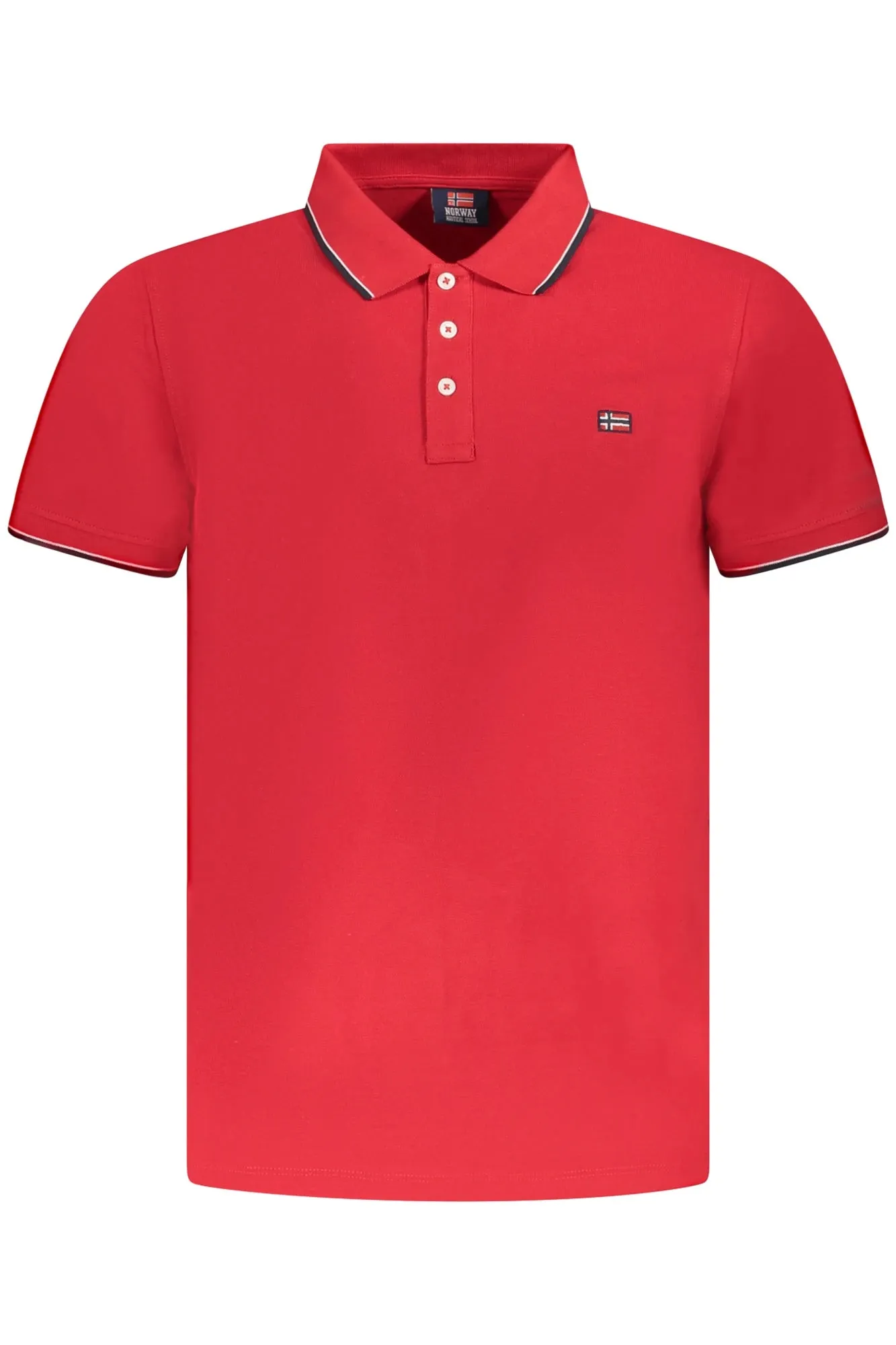 NORWAY 1963 MEN S SHORT SLEEVE POLO SHIRT RED sold by Siebentaschen