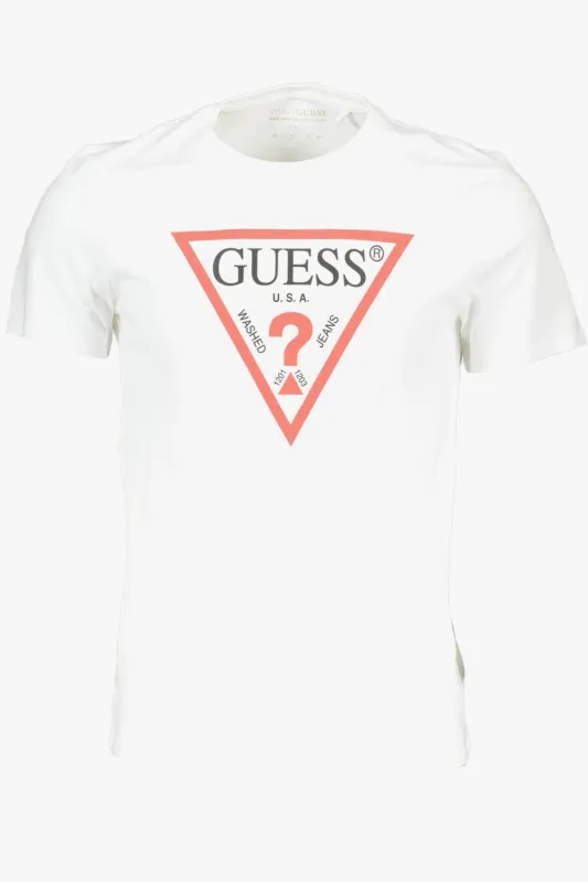 GUESS JEANS SHORT SLEEVE T-SHIRT MEN WHITE sold by Siebentaschen