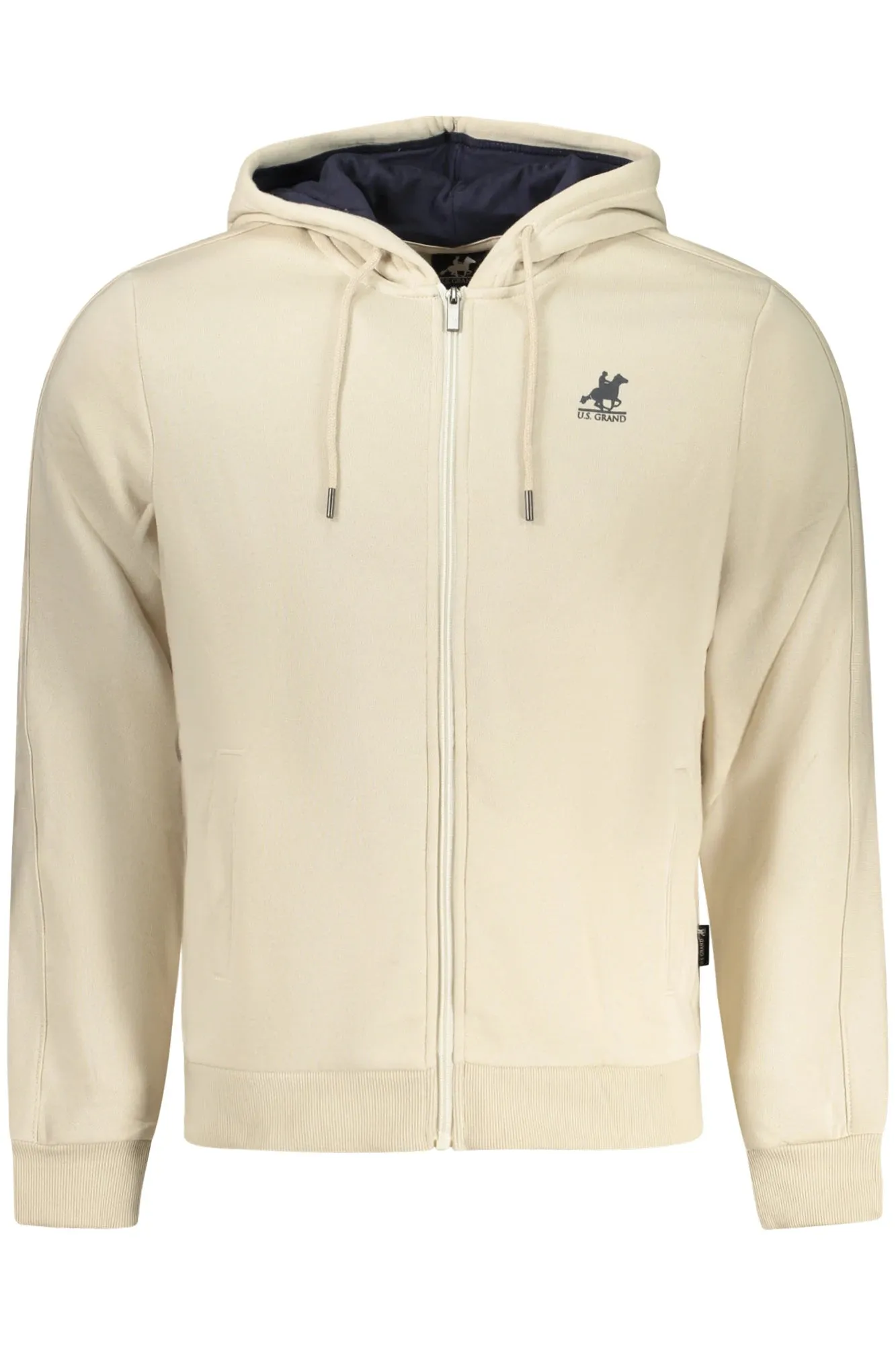 US GRAND MEN S BEIGE ZIP-UP SWEATSHIRT sold by Siebentaschen